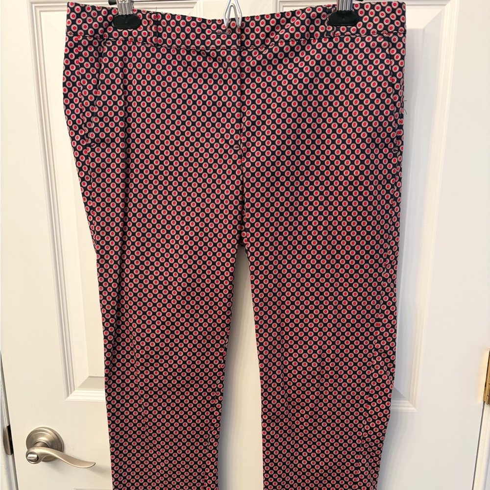 Michael Kors Red and Black Patterned Pants